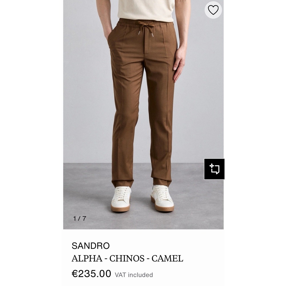 Sandro Brown Chinos with Drawstring